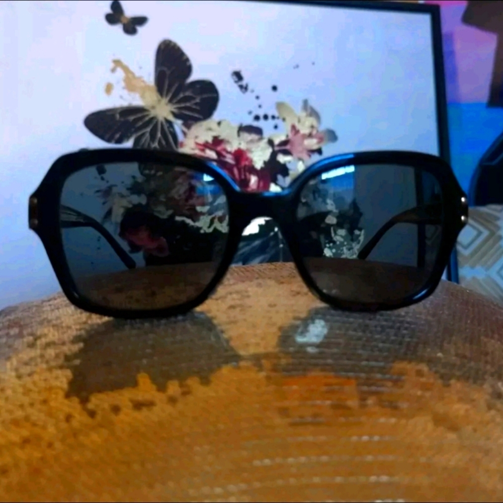 Tory Burch Black Oversized Square Sunglasses